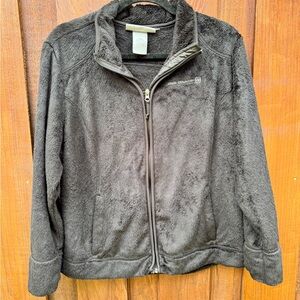 Free Country Women's Black Fleece Zip Up Jacket XXL